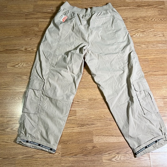 Free People Movement Mesmerize Me Pants light tan size large.  A548 - Picture 8 of 9